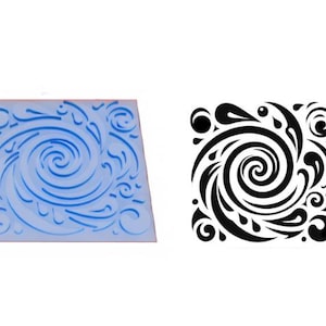 Swirl Mokume Texture Plate/Imprint Plate/Mokume Roller