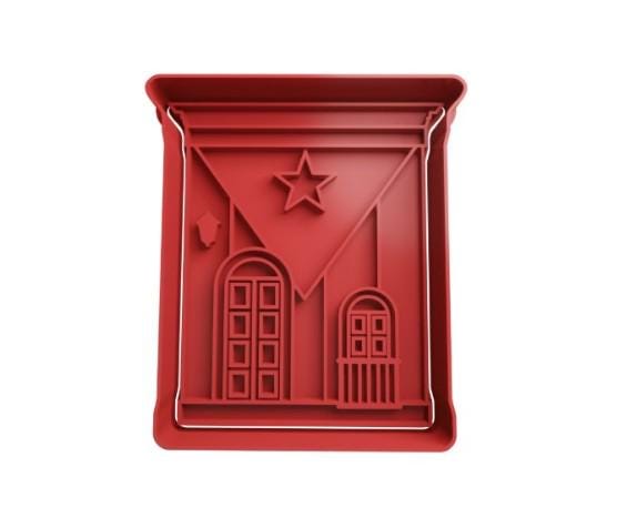 2 PCS: Old San Juan Door Flag Puerto Rico Stamp & Cutter Set/Polymer Clay/Cookie Cutter