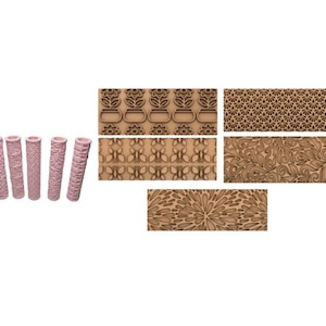 5 PCS: Texture Roller Set- Flower/Butterfly