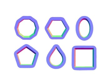 Basic Shapes Cutter Set/Studs Set
