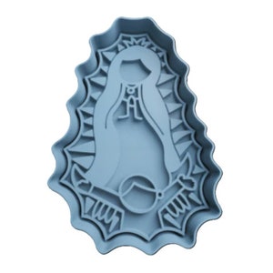 2 piezas: Juego de sellos y cortadores de la Virgen de Guadalupe/Arcilla polimérica/Cortador de galletas