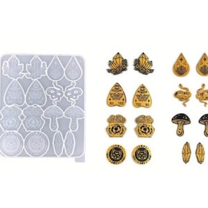 Boho Style Crystal Earrings/Charms/Keychain Mold