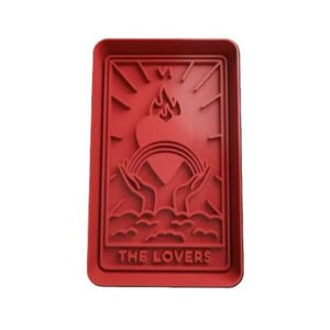 2 Teile: Tarot Karte/The Lovers Karte Stempel & Cutter Set/Polymer Clay/Ausstechform