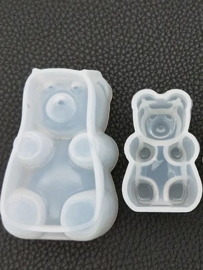  Bear Silicone Mold 2pcs, Large Teddy Bear Breakable Mold with  Hammer & Brush & 6 Cavity Diamond Heart Shaped Silicone Mold, 3D Breakable  Heart Mold for Valentines Day (Total 5pcs) 