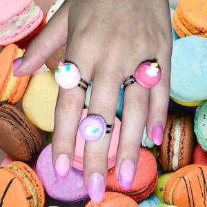 Adjustable Macaroon Ring/Statement/Fun/Kawaii