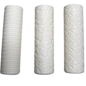 3 PCS: Art Deco/Knit/Hammered Texture Roller Set