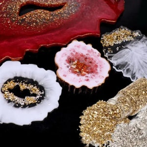 Grava de metal de cristal de resina, decoración de uñas, accesorios de bricolaje, zapatos, ropa, maquillaje y bolsos, rellenos de resina para proyectos de manualidades creativas