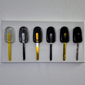 Ombre Black Canvas Lollipop Wall/Table Art