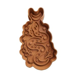 2 Teile: Mystische Schlange Mond Stempel & Ausstecher Set/Polymer Clay/Ausstechform