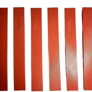 Clay/Fondant Rolling Depth Guides Set/Size Guide