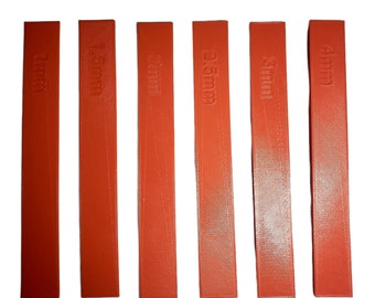 Clay/Fondant Rolling Depth Guides Set/Size Guide