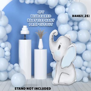 H4461- 4ft Baby Blue Elephant Prop NO stands or NO Balloons included