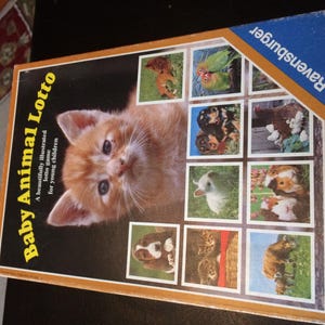 1983 Ravensburger Baby Animal Lotto Matching Memory Game