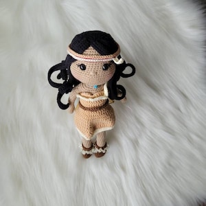 Mother s Day Gift, Gifts for Her, Canada Day,Indian Crochet Doll, Pocahontas Princess,Amigurumi Indian Doll, indian girl doll, Doll for Baby