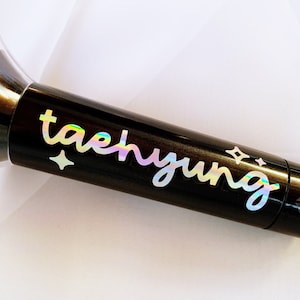Taehyung Name Decal Sheet // Handmade ARMY Bomb Stickers, BTS Decals, Holo BTS V Stickers, Taehyung-Inspired Decal Set