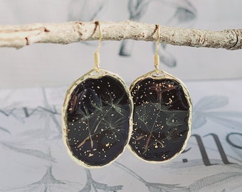 Real Dandelion Earrings