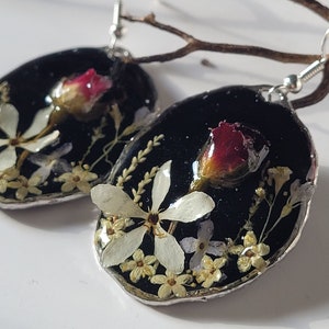 Pressed Flower Earrings, Mothers Day Gift image 2