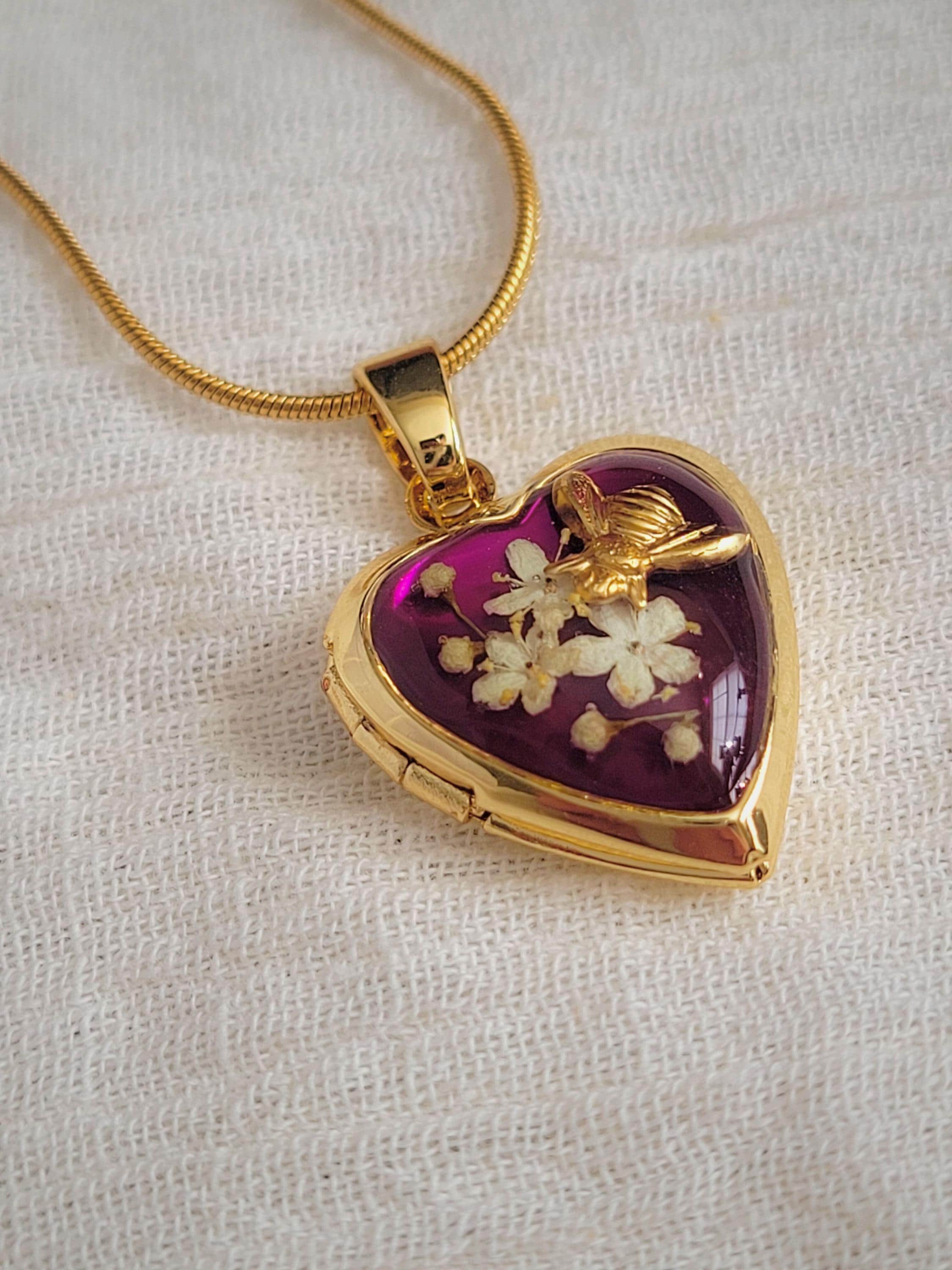 JewelryWe Collana Medaglione A Cuore Apribile In Acciaio Inox – Portafoto Con Sacchetto Velluto, Regalo Per Mamma O Fidanzata