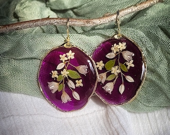 Pressed Flower Earrings, For The Nature Lover