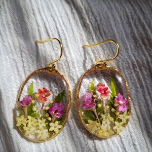 Pressed Flower Earrings - Garden Party