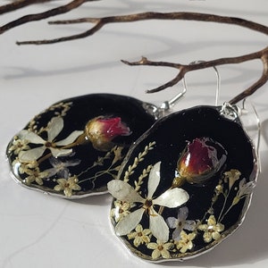 Pressed Flower Earrings, Mothers Day Gift image 5