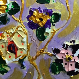 FLOWER JEWELS Abstract floral painting