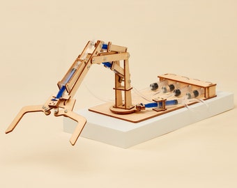 DIY Kit Hydraulic Robotic Arm - Educational STEM Toy for Kids, Fun Science Crafts