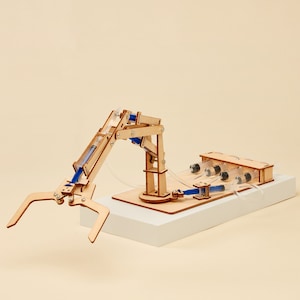 Kit de bricolage bras robotique hydraulique Jouet éducatif STEM pour enfants, travaux manuels scientifiques amusants image 1