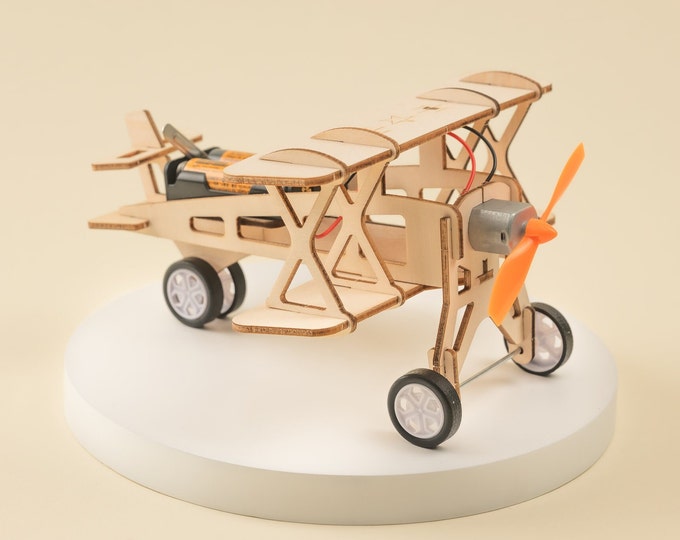 DIY Kit Propellerflugzeug - Lernspielzeug für Kinder, lustiges wissenschaftliches Handwerk
