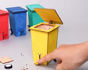 Mini Trash Can Kit: Build & Paint Desk Decor (Set of 2)