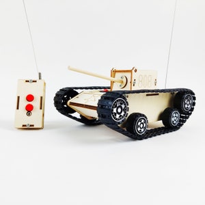 Personalized DIY Kit Radio Controlled Tank Educational STEM Toy for Kids, Fun Science Crafts STEM Kit image 6