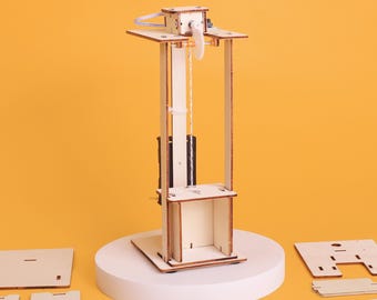 DIY Kit Electric Elevator - Educational STEM Toy for Kids, Fun Science Crafts