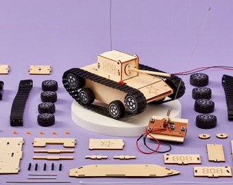 Personalized DIY Kit Radio Controlled Tank - Educational STEM Toy for Kids, Fun Science Crafts STEM Kit