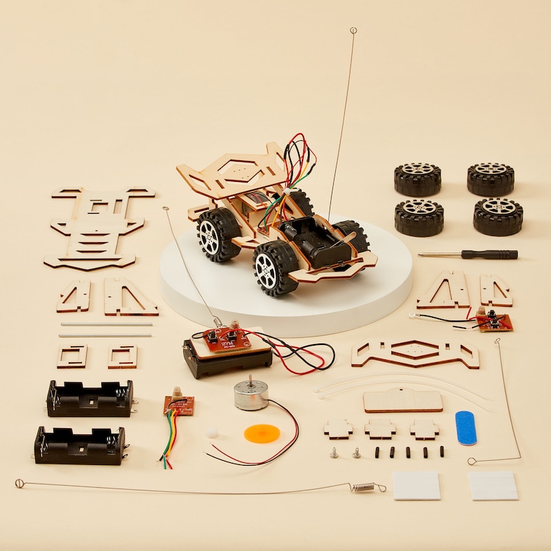 DIY Kit Radio Controlled Car Educational STEM Toy for Kids, Fun Science Crafts STEM Kit image 2