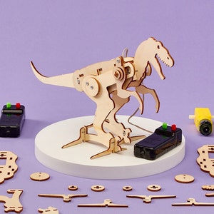 DIY Kit Dinosaur T-Rex Robot Educational STEM Toy for Kids, Fun Science Crafts image 3