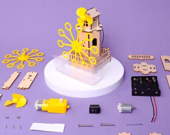 Kit DIY Bubble Machine - Jouet éducatif STEM pour enfants