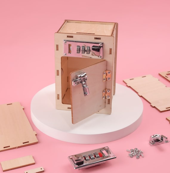 DIY Combination Lock Box Kit: Educational STEM Toy, Free Personalization