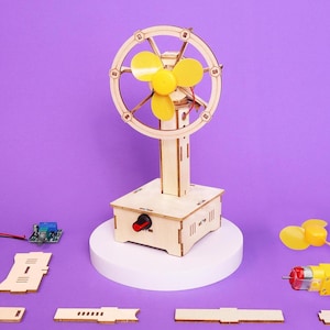 Kit fai da te personalizzabile Ventilatore oscillante a velocità variabile - Personalizzazione gratuita inclusa, giocattolo STEM educativo per bambini, kit scientifico divertente
