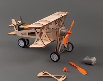 DIY Propeller Plane Kit: Educational STEM Toy with Personalization