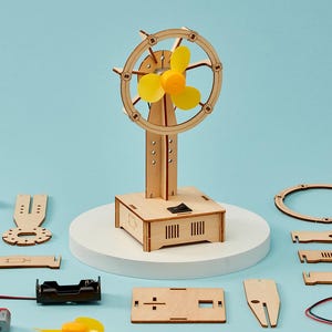 Personalizable DIY Kit - Free Personalization Included, Build an Electric Fan, Educational STEM Toy for Kids, Craft Kit