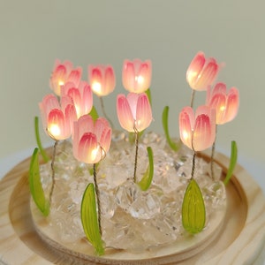 Kit de bricolage tulipe LED, cadeau fait main unique pour elle