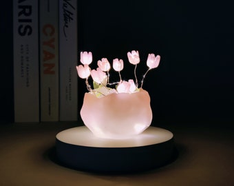 DIY Kit Tulip LED Night Light, Unique Handmade Gift for Her