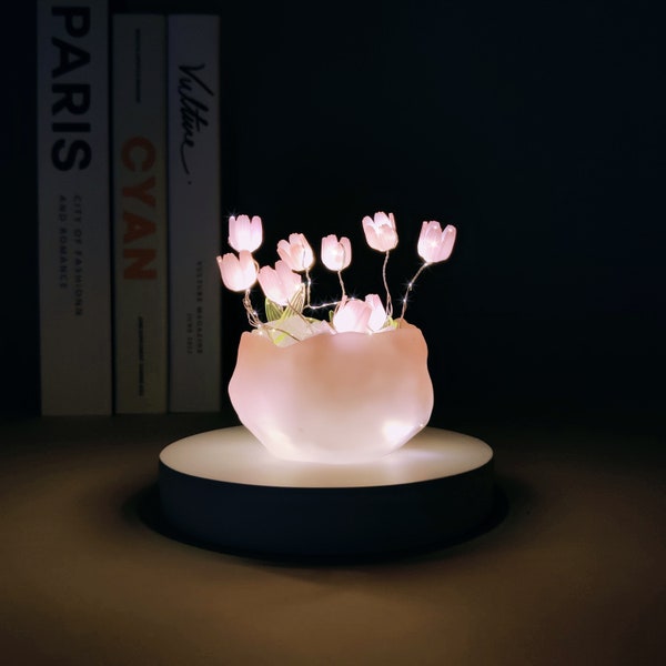 DIY Kit Tulip LED Night Light, Unique Handmade Gift for Her