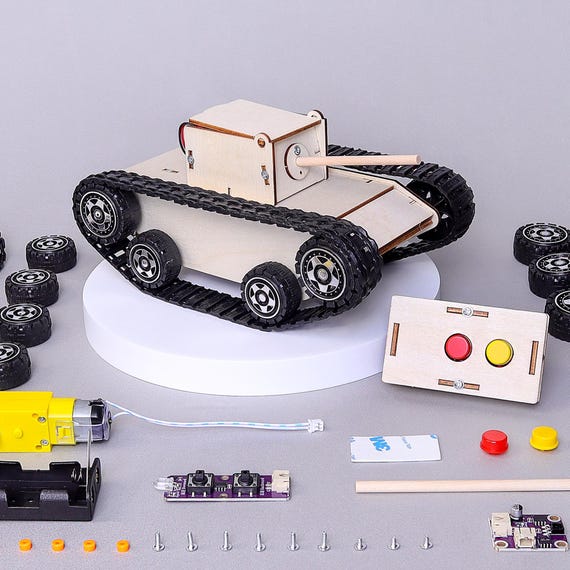Personalized DIY Remote Control Tank Kit: Educational STEM Toy