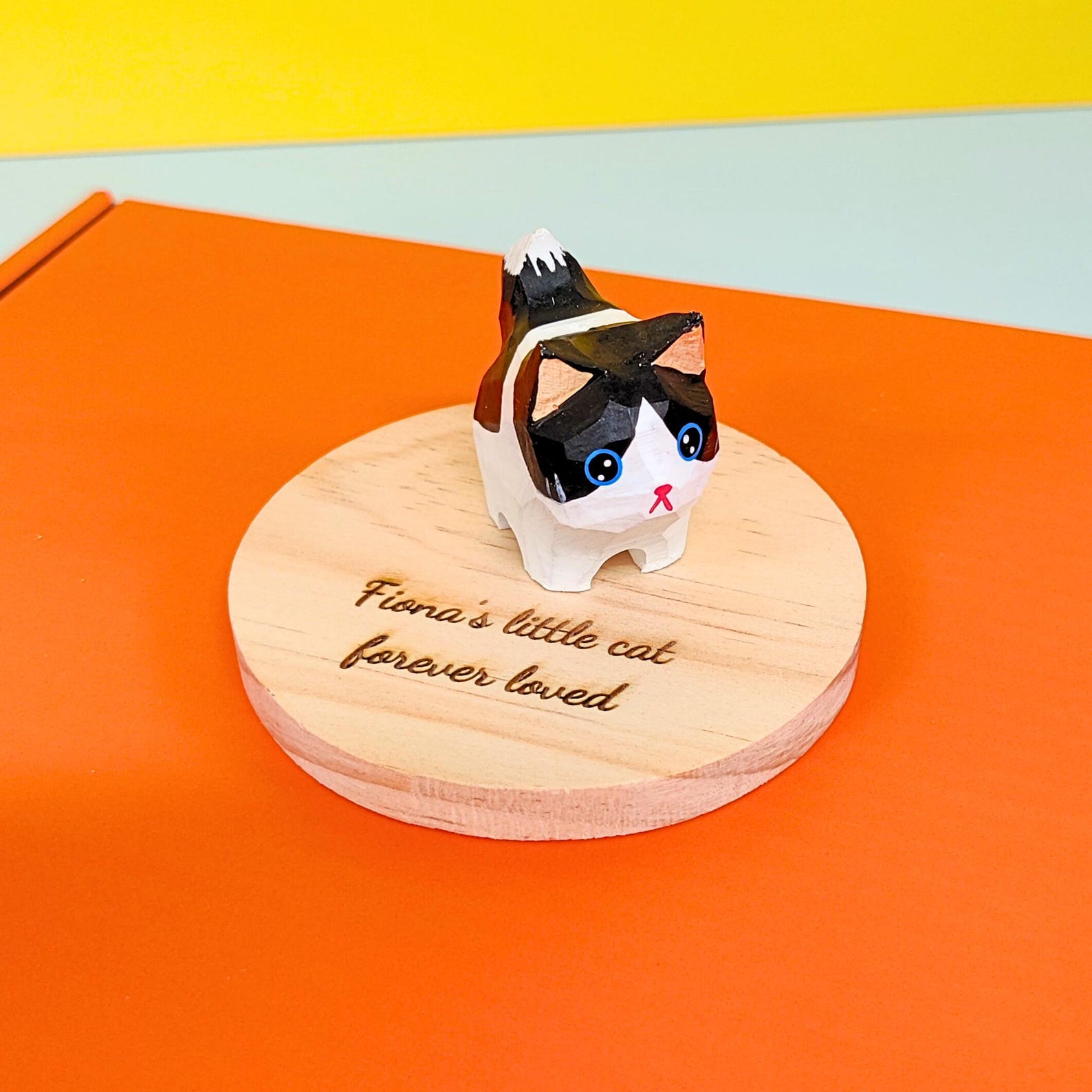 Hand-carved Cat Painting Kit: Personalized Keychain Craft - Gift for ...