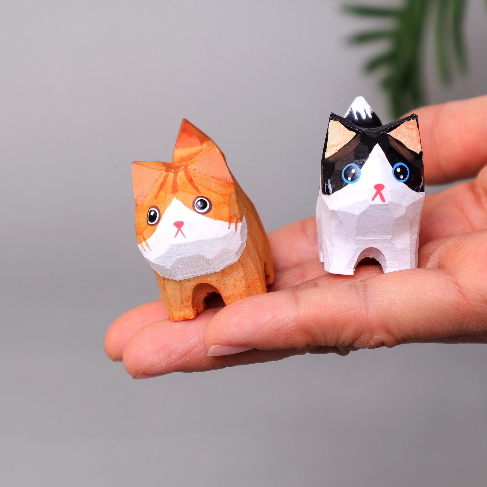 Hand-carved Cat Painting Kit: Personalized Keychain Craft - Gift for ...
