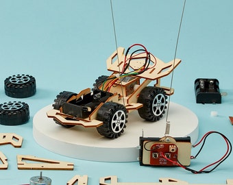 DIY Kit Radio Controlled Car - Educational STEM Toy for Kids, Fun Science Crafts STEM Kit