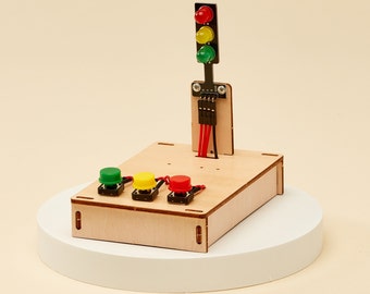 DIY Kit Traffic Lights - Educational STEM Toy for Kids, Fun Science Crafts STEM Kit