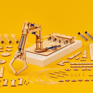 Kit de bricolage bras robotique hydraulique Jouet éducatif STEM pour enfants, travaux manuels scientifiques amusants image 5