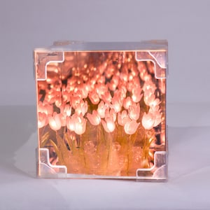 DIY Kit Tulip Spiegel LED Nachtlicht, einzigartiges handgemachtes Geschenk für Sie